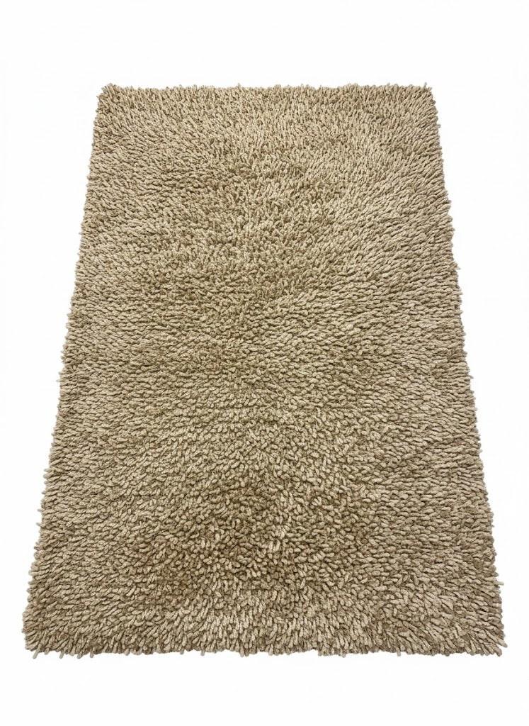 Tapis Shaggy Doux à Poils Longs – 170 x 240 cm – Beige Nuancé (077)