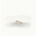 FLORA pebble-shaped coffee table in raw Mortex, 140 cm