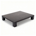 Low rectangular coffee table in a rich wenge finish, 125 cm