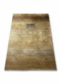 Grand tapis 200x300cm abstrait marron et beige reflets dorés poil court RivetLozano