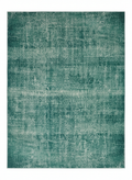 Deep Lagoon flat-weave rug 200x300cm in intense blue-green with slightly chiné texture