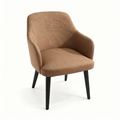 Lisa compact armchair in terracotta washable fabric on wenge legs
