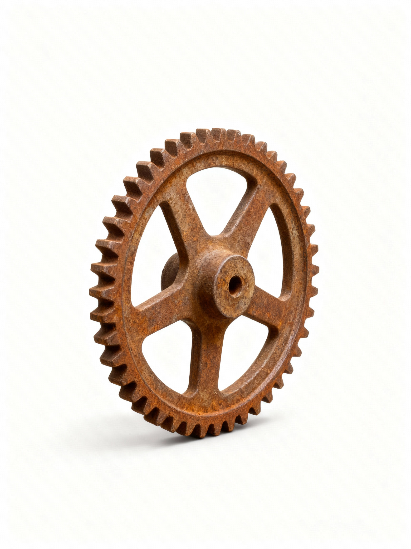 La Machina set of 5 sculptural industrial gears and wheels with aged metal and rusted patina for wall display