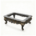 Louis XV style coffee table frame in patinated golden bronze