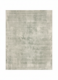 Tapis rectangulaire à poils courts de grande taille, couleur gris glaçon très clair (gris et blanc cassé), avec un motif abstrait délavé. Dimensions200x300 cm.