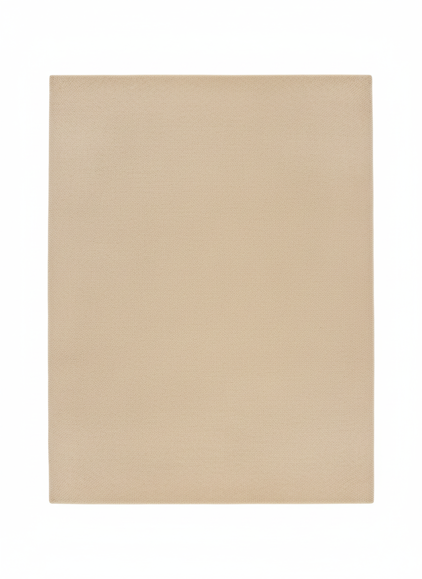 Grand tapis beige naturel tissé à plat, dimensions 200x300 cm, style minimaliste et épuré, pièce unique Outlet Rivet-Lozano n°35.