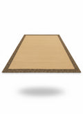 Safari Chic flat-weave natural fibre rug 170x240cm in beige with contrasting leopard border