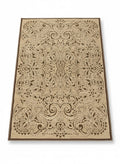 Arabesque pattern rug 170x240cm in beige and brown with silky finish