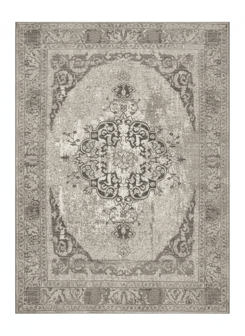 Classic Nuance patterned rug 200x300cm in refined grey and white tones with prestige weave