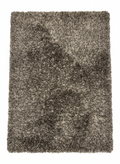 Nocturnal Mottled long-pile shaggy rug 200x300cm in dark brown and grey chiné tones