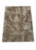 Shimmering taupe-grey long-pile shaggy rug 170x240cm with lustrous effect