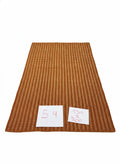 Flat-weave bicolor rug 150x200cm in warm terracotta and beige