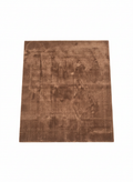 Earth brown velvet short-pile rug 250x300cm in warm medium brown