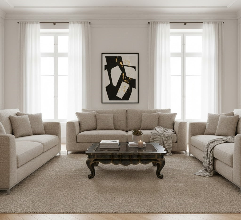 Le Luxe Antique : Table Basse Rectangulaire au Cadre Sculpté Bronze Doré